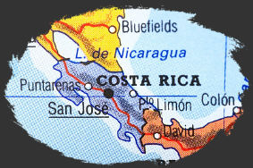 map of costa rica